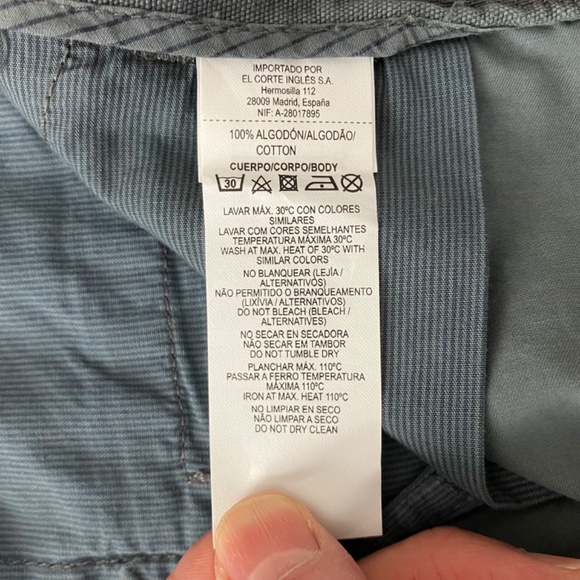 Dustin Men's Dress Shorts Size 38 Waist, Slate Colored with Small Navy Pattern - Picture 11 of 17